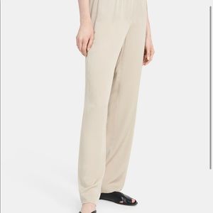 Theory 100% silk pull on track pant